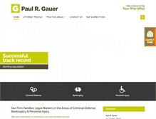 Tablet Screenshot of pgauerlaw.com